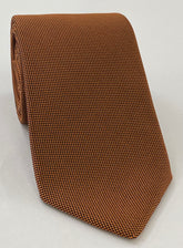 Burnt Orange Oxford Weave Silk Tie FFOXT-19